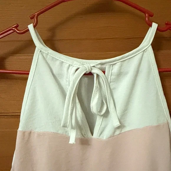 Pink Lily Color Block Tank Top - Cream, Pink, and Coral - Picture 5 of 6